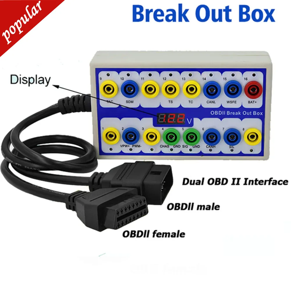 OBD OBD2 Protocol Detector Car Break Out Box Breakout Box Tool Pin Out BOX