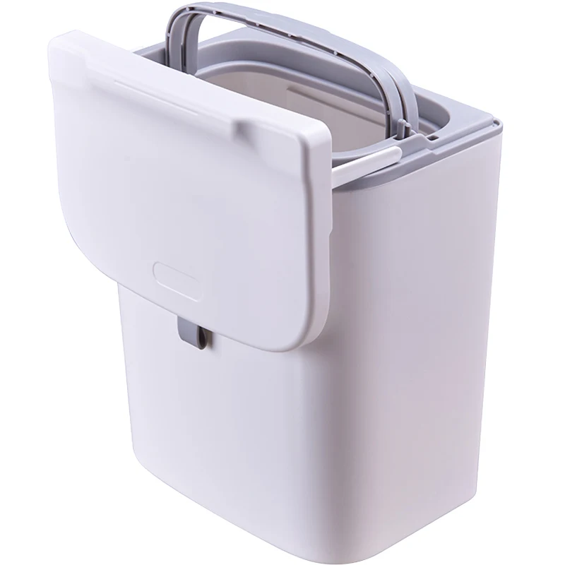 Automatic packing trash can kitchen tube hanging type