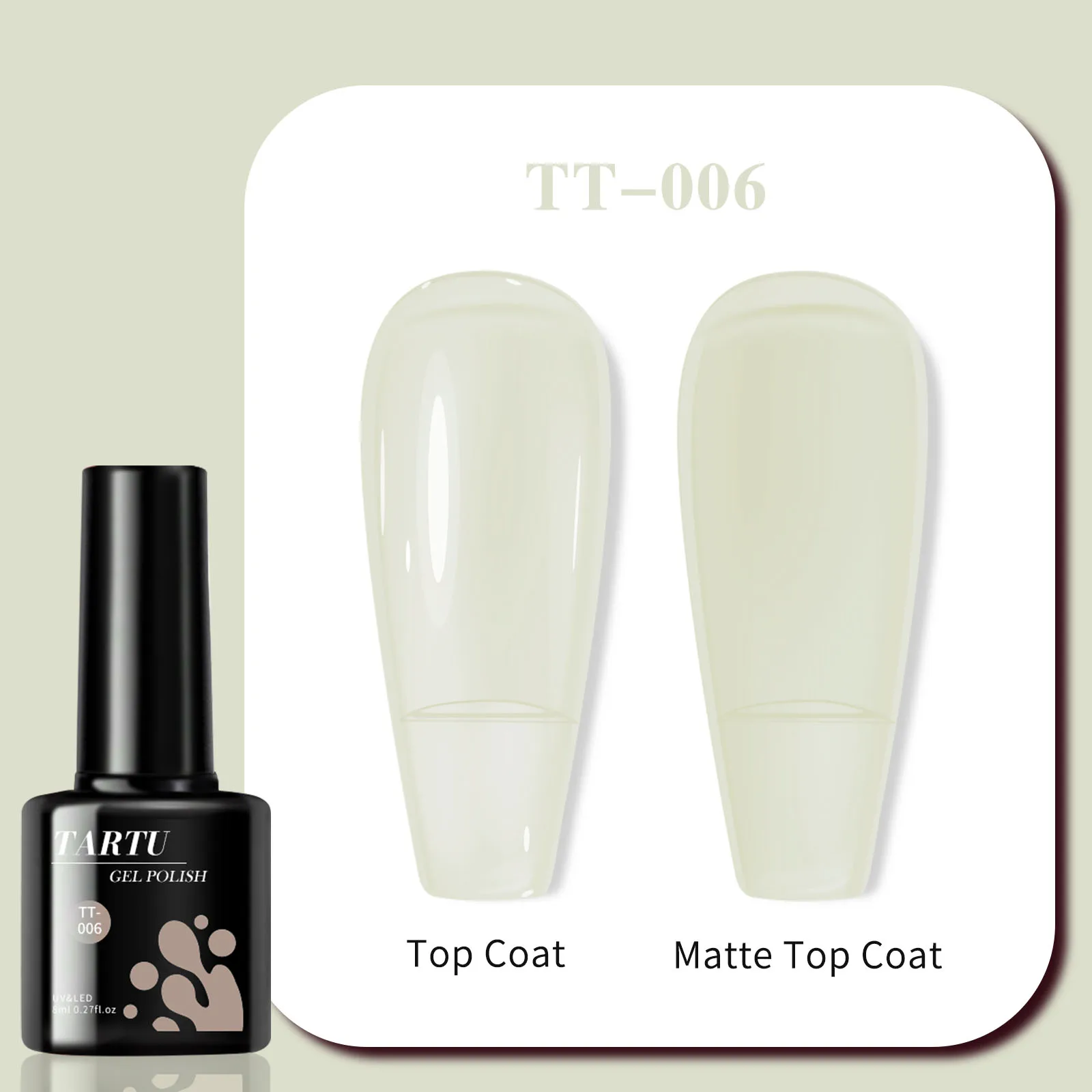 TARTU 8 ml jelly gel nail polish, green gel nail polish, semi-permanent, suitable for home nail DIY