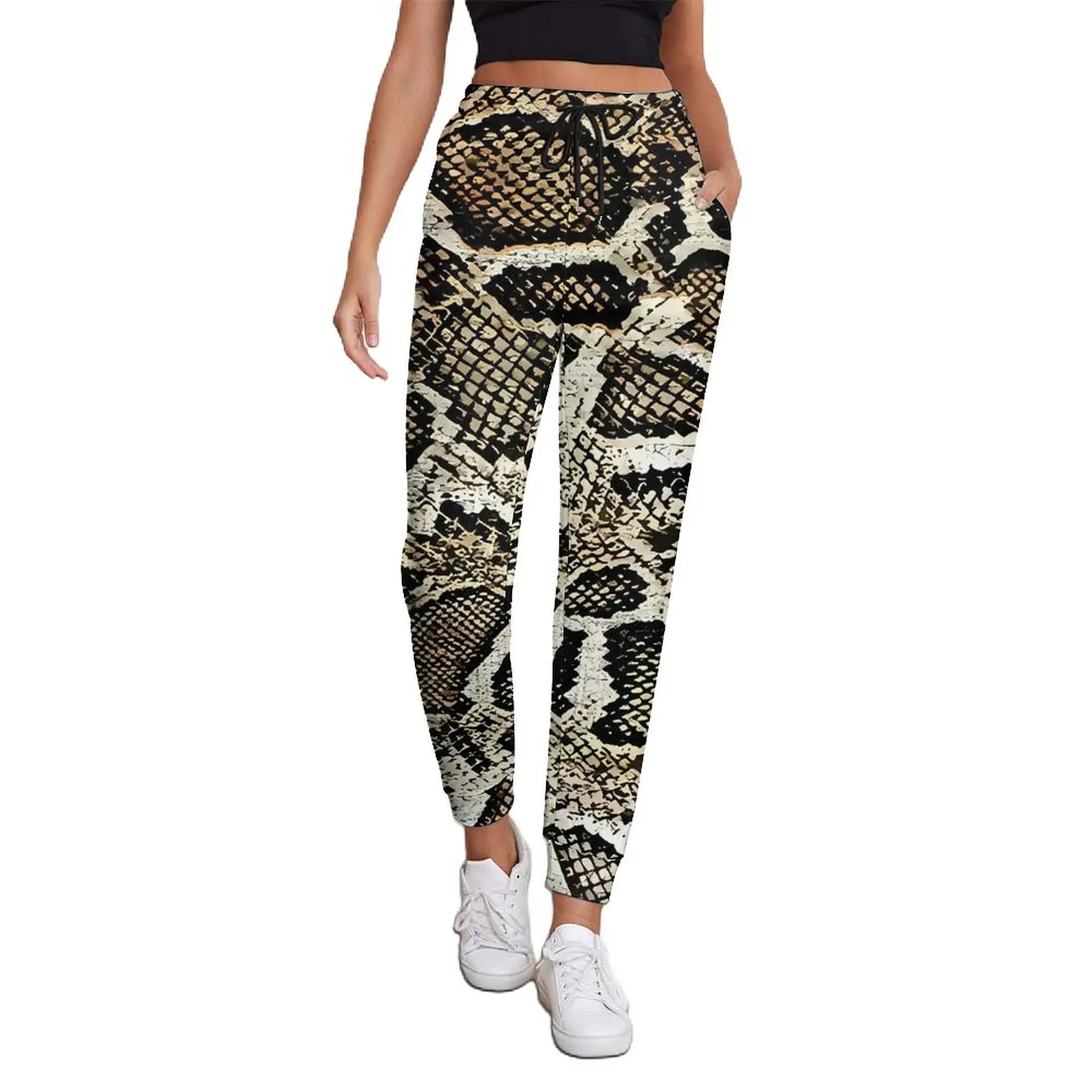 Snake Skin Jogger Pants Vintage Print Hip Hop Joggers Spring Ladies Vintage Graphic Big Size Trousers Birthday Present