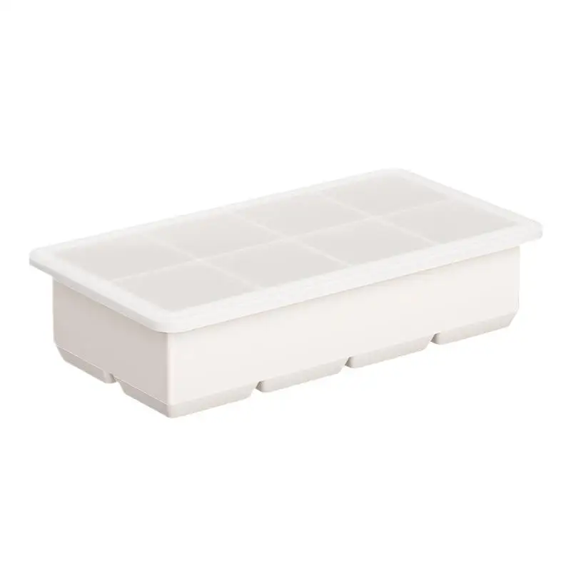 For Home Summer Drink Parties Large Ice Block Mold Silicone Ice Cube Tray With Leak Proof Lid Easy Release