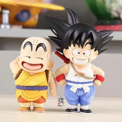 Dragon Ball Son Goku Anime Figures Krillin Fuguire Childhood Cute Models Pvc Statue Desk Ornaments Collection Toys Birthday Gift