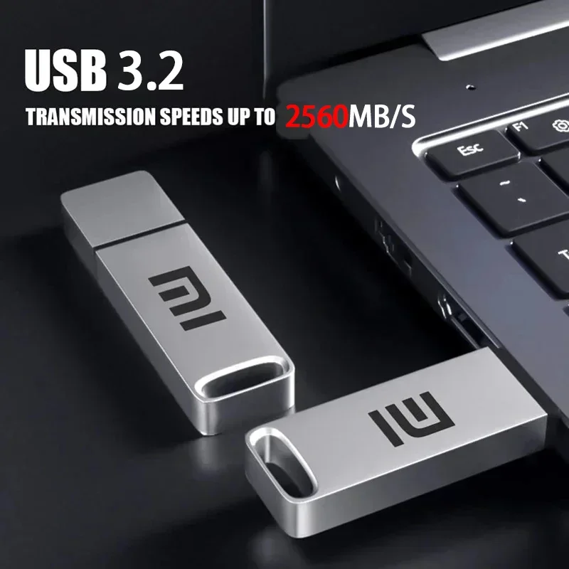 Xiaomi-Pen Drive Original, Pen Drive de Alta Velocidade, USB 3.2, Tipo-C Metal, Impermeável, Memória para Computador, Dispositivos de Armazenamento, 4TB, 8TB