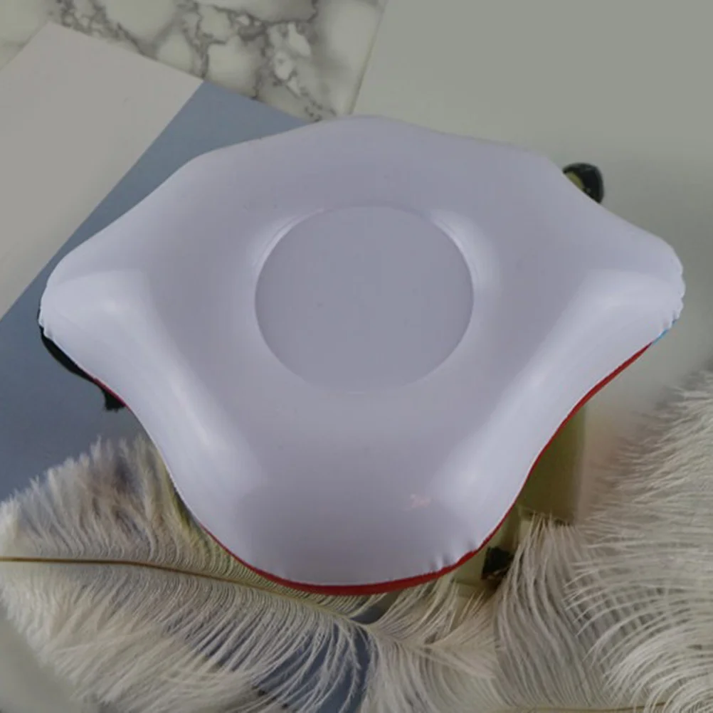 ที่วางแก้วน้ำรูปเมฆสีรุ้งแบบเป่าลม 4 ชิ้น ทำจากพีวีซี สำหรับงานปาร์ตี้ริมสระน้ำ ชายหาด สำหรับเด็กและผู้ใหญ่