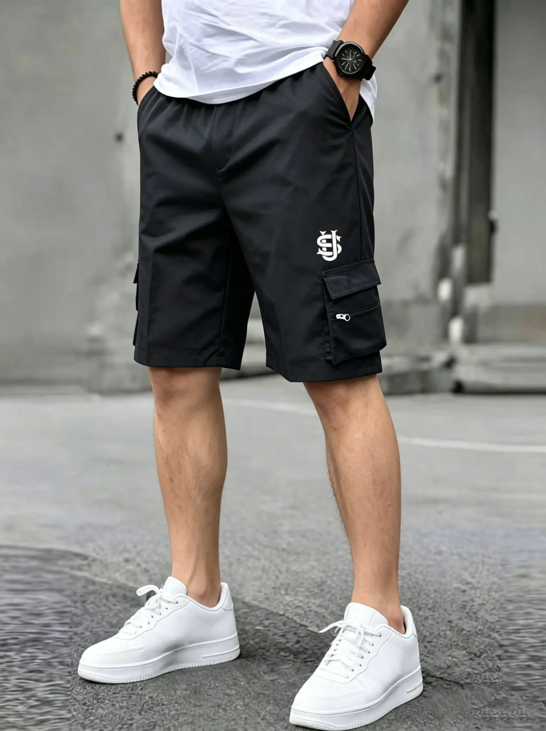 Summer Men's Cargo Shorts, Bermuda Cotton, High Quality, Hot Selling, Military Style Multi-Pocket Casual Men's Outdoor Shorts, E