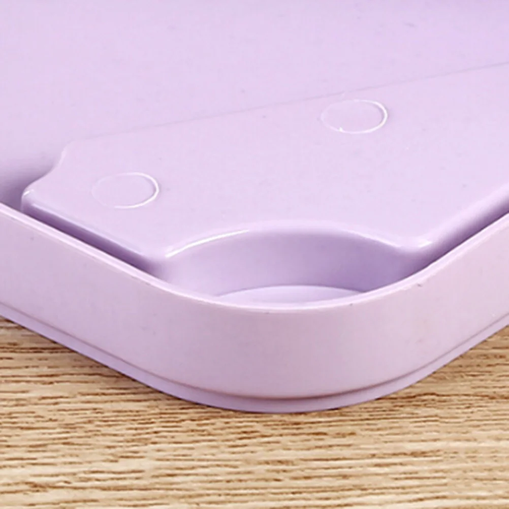 Miroir de maquillage Facial Portable violet clair, miroir de bureau pliable, Design pliable, cadeau de voyage unisexe pour adolescents