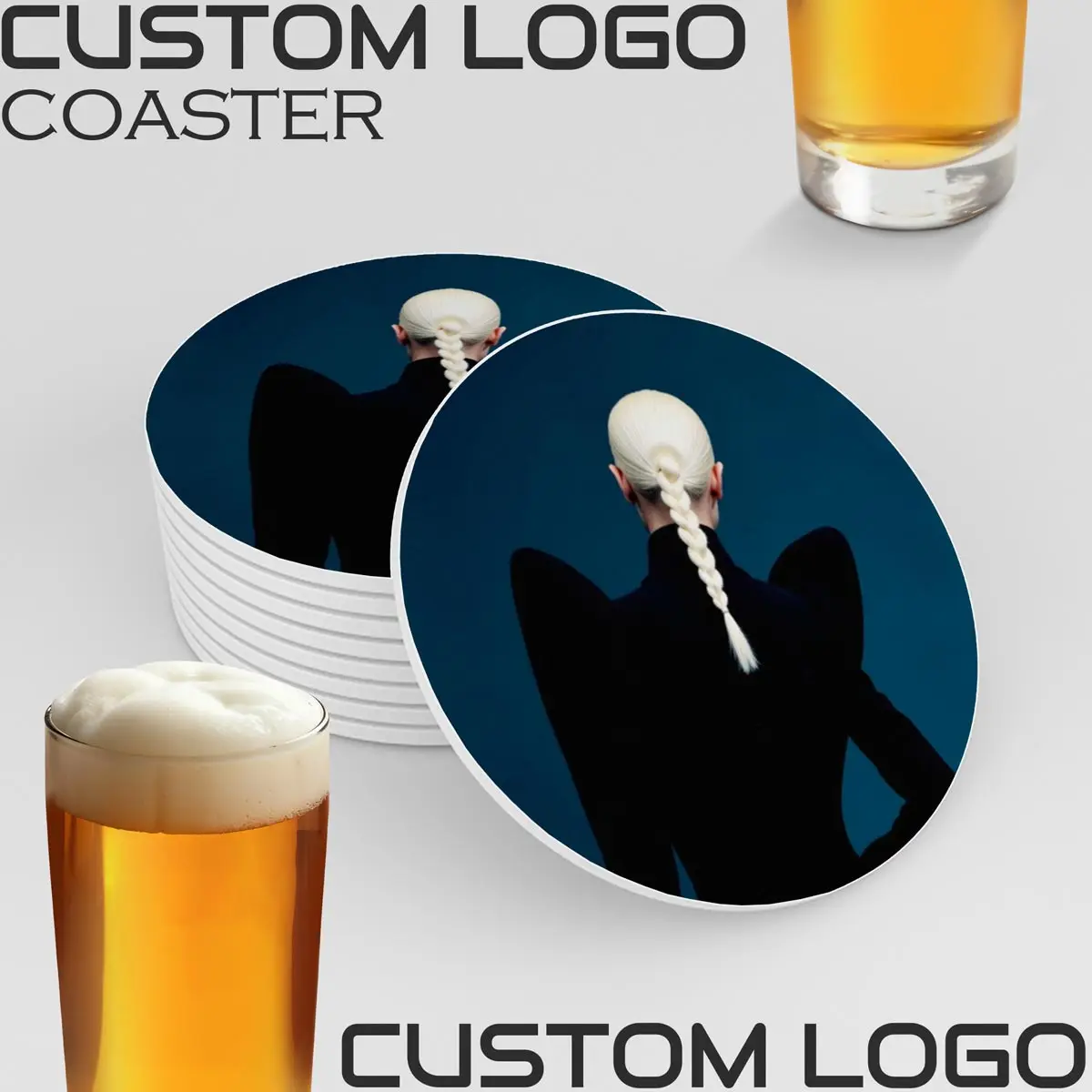 

Personalized customWholesale Round Customizable Silicone Cup Pad Anti-Slip Promotional Gifts
