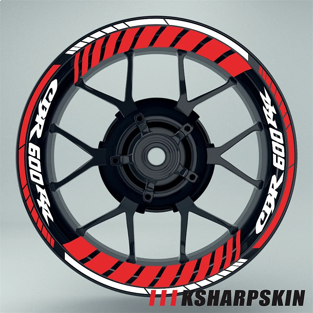 Multiple Color Waterproof Reflective Motorcycle Tire Logo Stickers Decals for HONDA CBR600RR F5