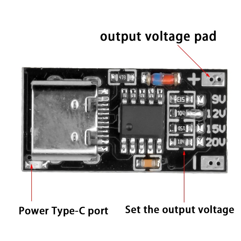 2pcs 3A/5A DC-DC Boost Module PD/QC Multi Protocol Decoy Fast Charging Step up Module TYPE-C USB Interface Charger Board Tools