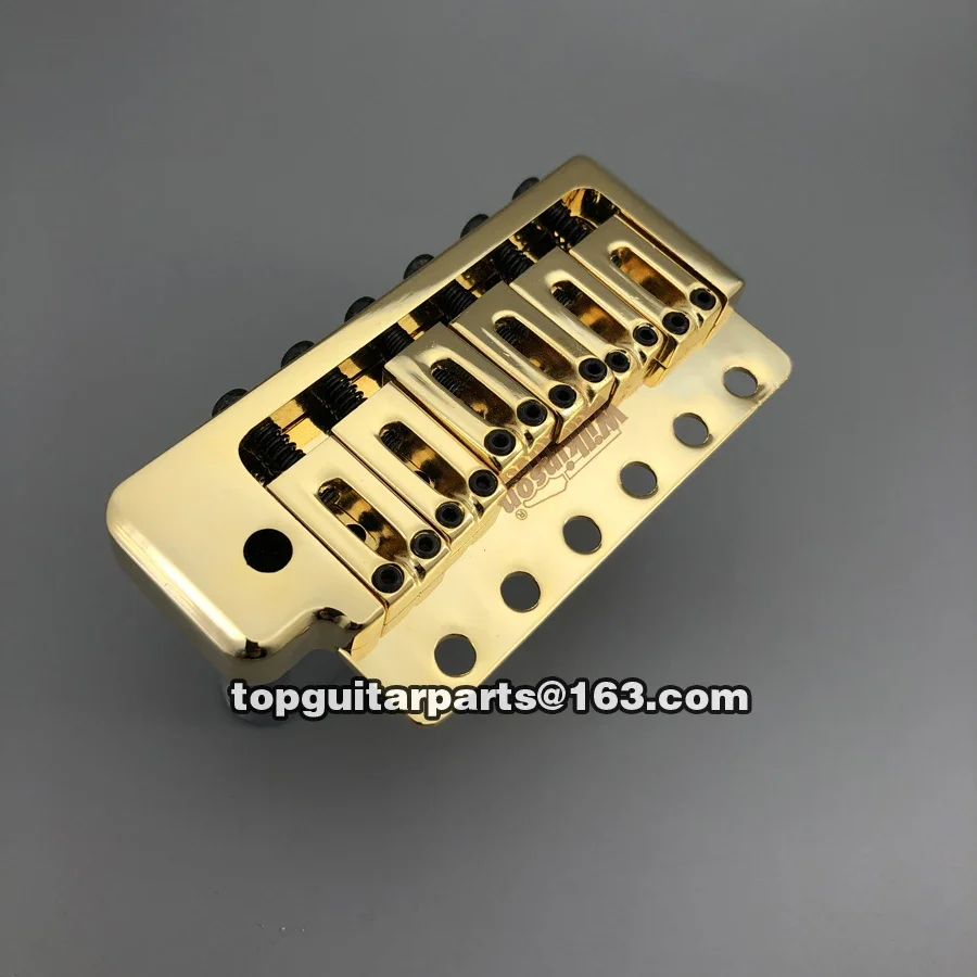 Wilkinson Guitar Fixed Tremolo Vibrato Vintag Bridge 6 Screws ST Tremolo Full Block  WOV09 Chrome Gold