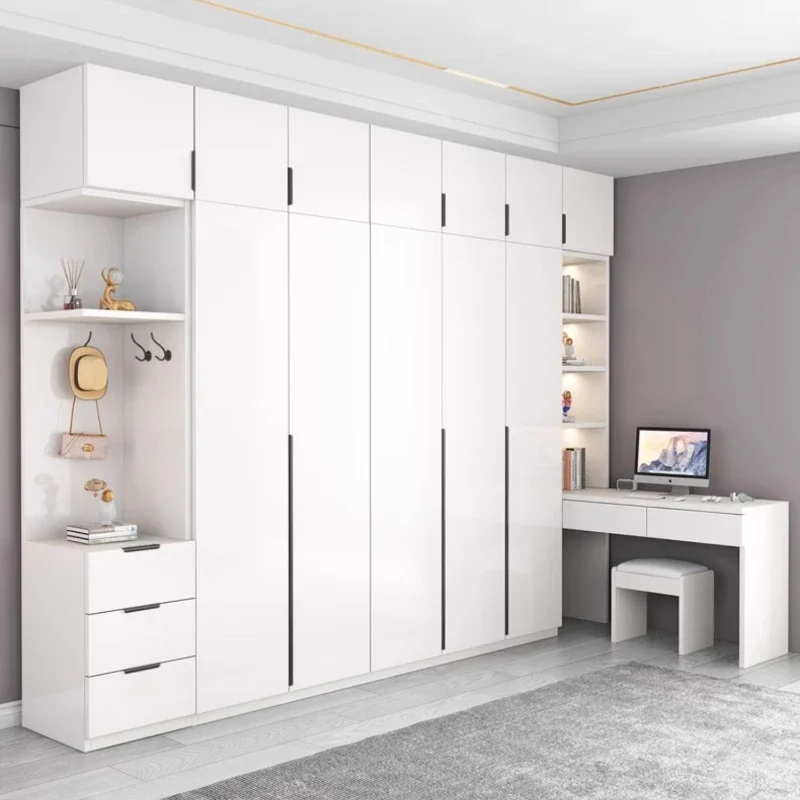 Space Saving Luxury Wardrobe Full Size Aesthetic Wooden Bedroom Wardrobe Closet Systems Drawers  Home Furniture