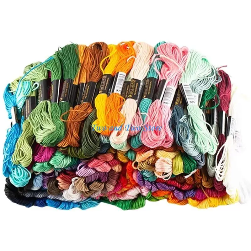 HX6F Artistic Crosses Stitching Embroidery Thread Versatile Embroidery Floss Colorful Thread for Needlecraft Projects