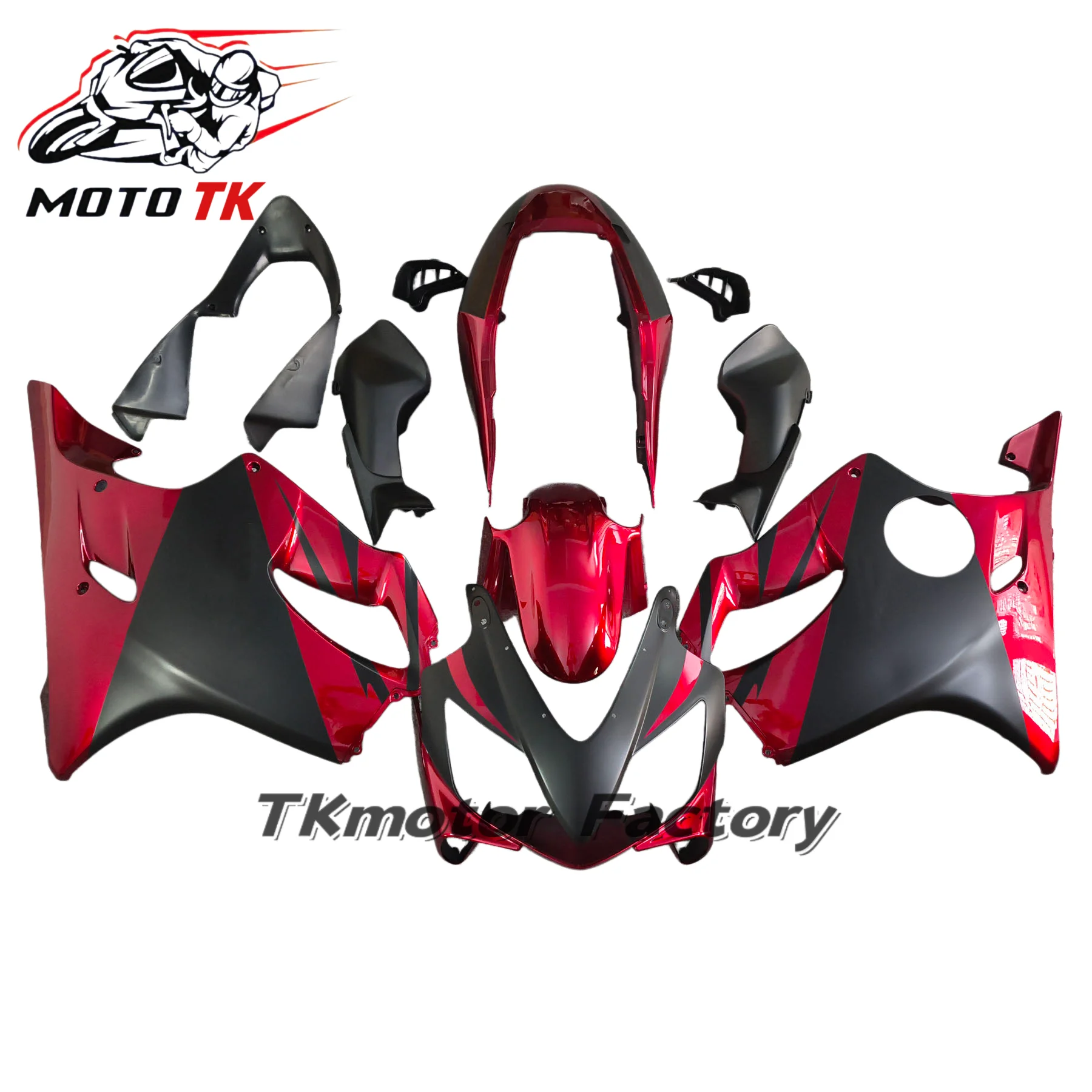 Custom Painted Full Fairing Kit For Honda CBR600 F4i 2004 2005 2006 2007 Replacement Bodywork Set Red Black Fairings