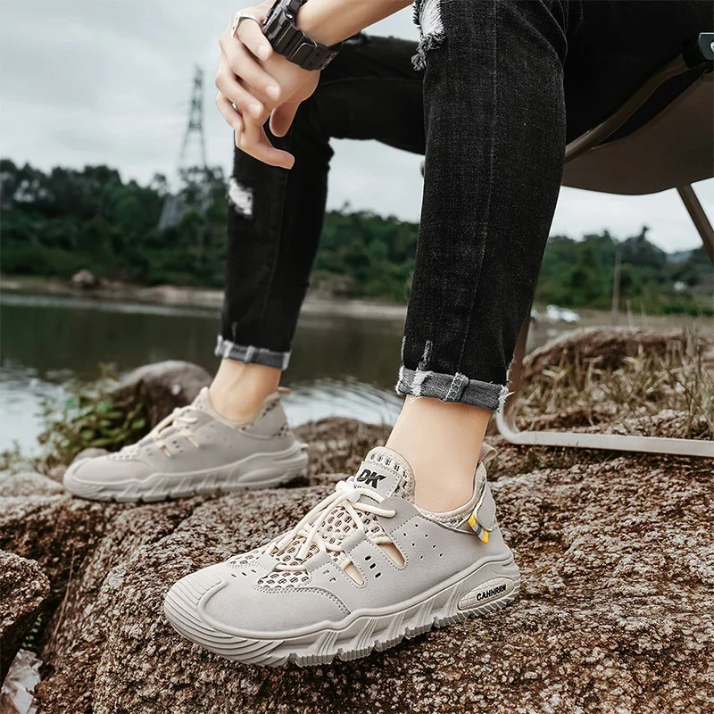 

Men's Mesh Hiking Sneakers Mens Breathable Shoe Hard-Wearing Outdoor Casual Shoes Odor Proof Wear-resistant Quick Drying