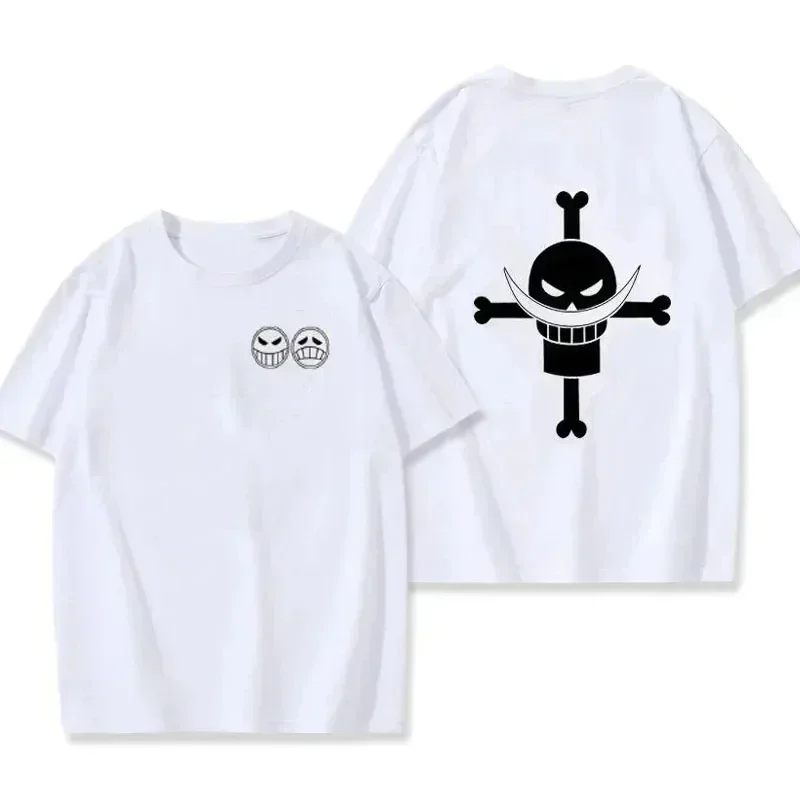 New Plrete Ace Edward Newgate T-shirt Men Women Cosplay T Shirt Cotton Short-sleeve Tees Tops Japanese Anime Harajuku Clothing