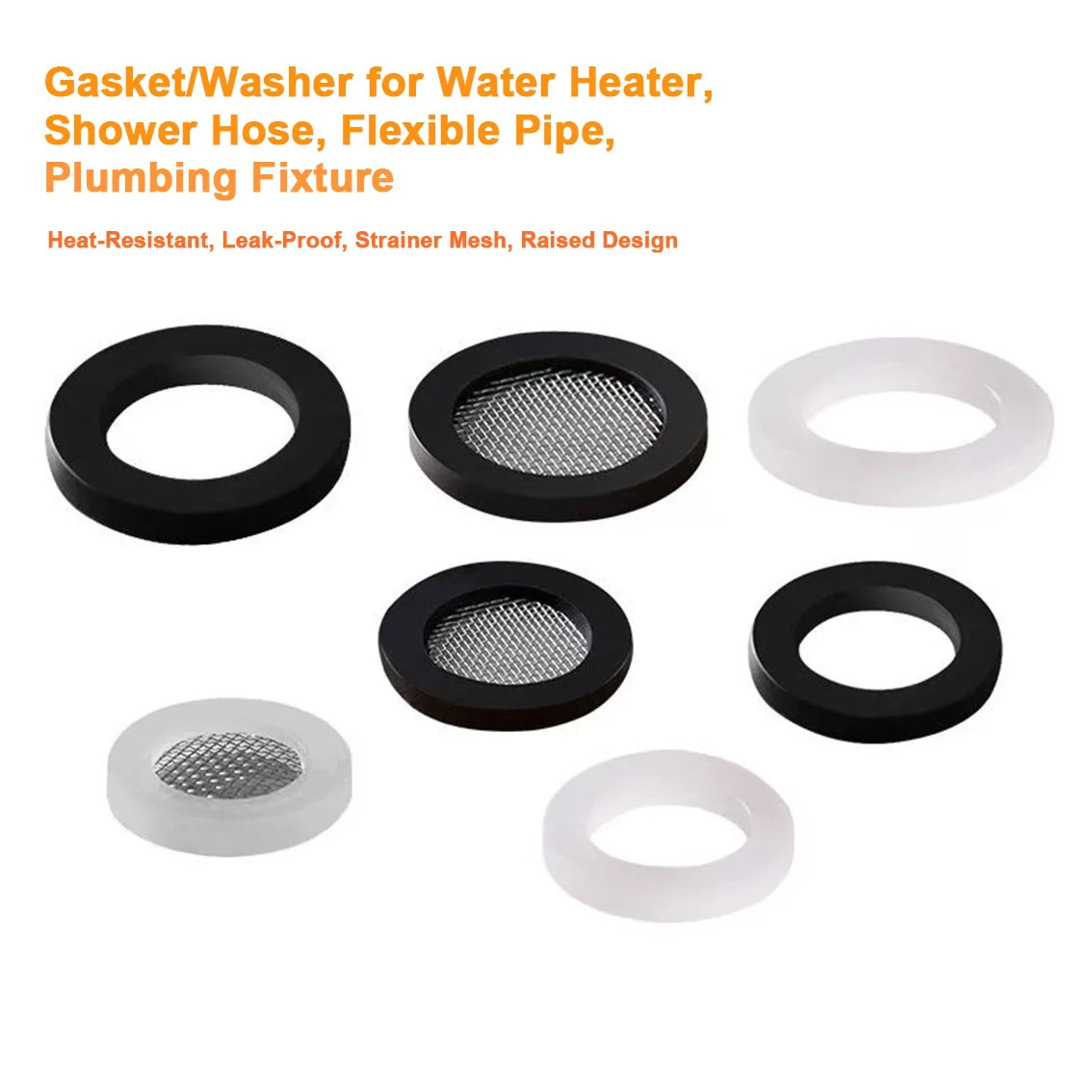 Silicone Rubber Sealing Ring Water Heater Pipe Gasket Waterproof Sealing Ring for DN15 DN20 DN25 Valves Bathroom Accessories