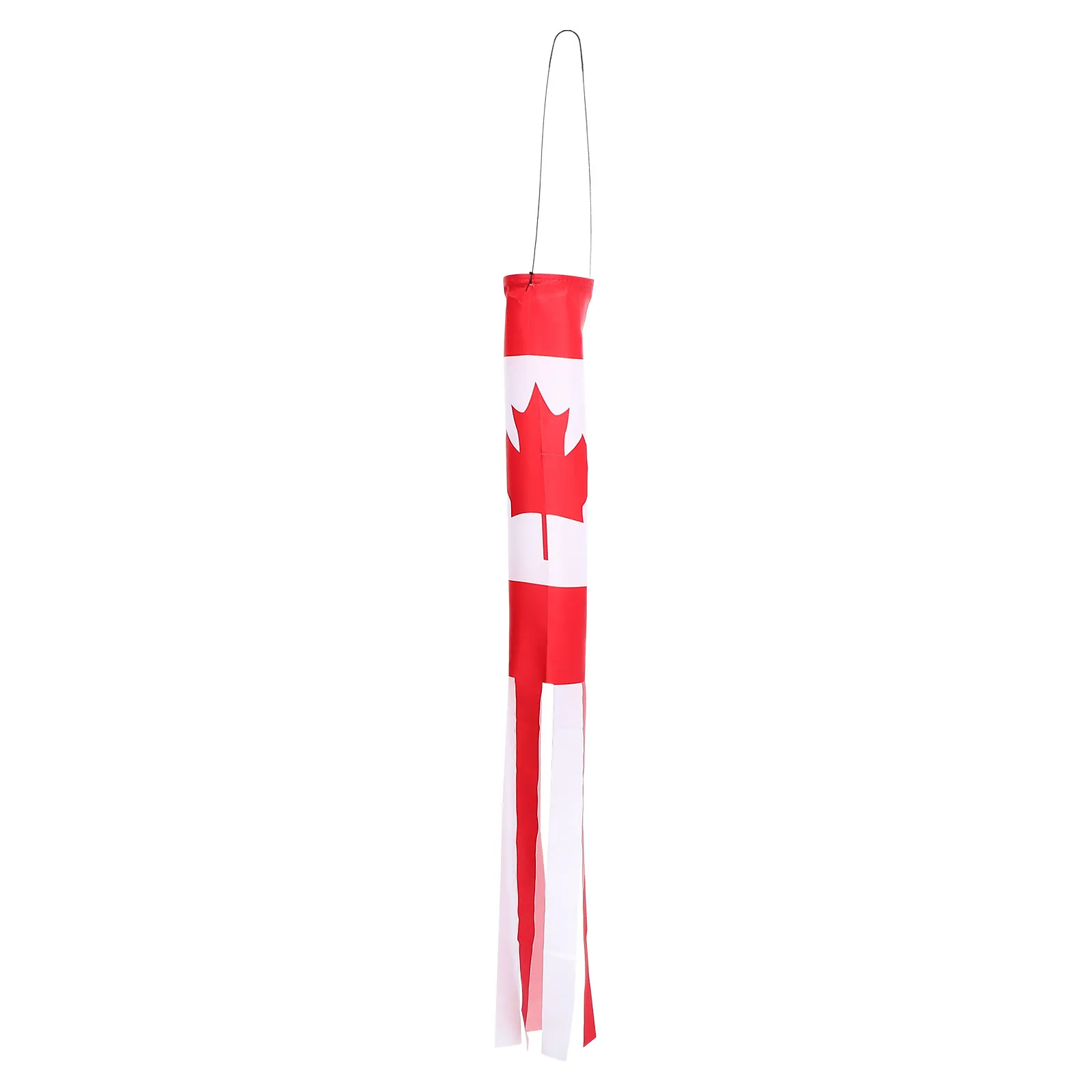 1Pcs Wind Sock with Maple Leaf Print Garden Yard Flag Outdoor Windsock for Decorative Festival and Party Use Wind Sock