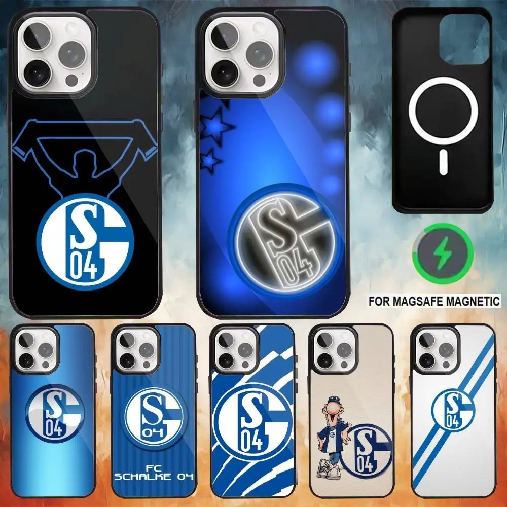 

S-Schalke 04 team Phone Case For iPhone 17,16,15,14,13,12,Plus,Pro,Max For Magsafe Magnetic Wireless Charge