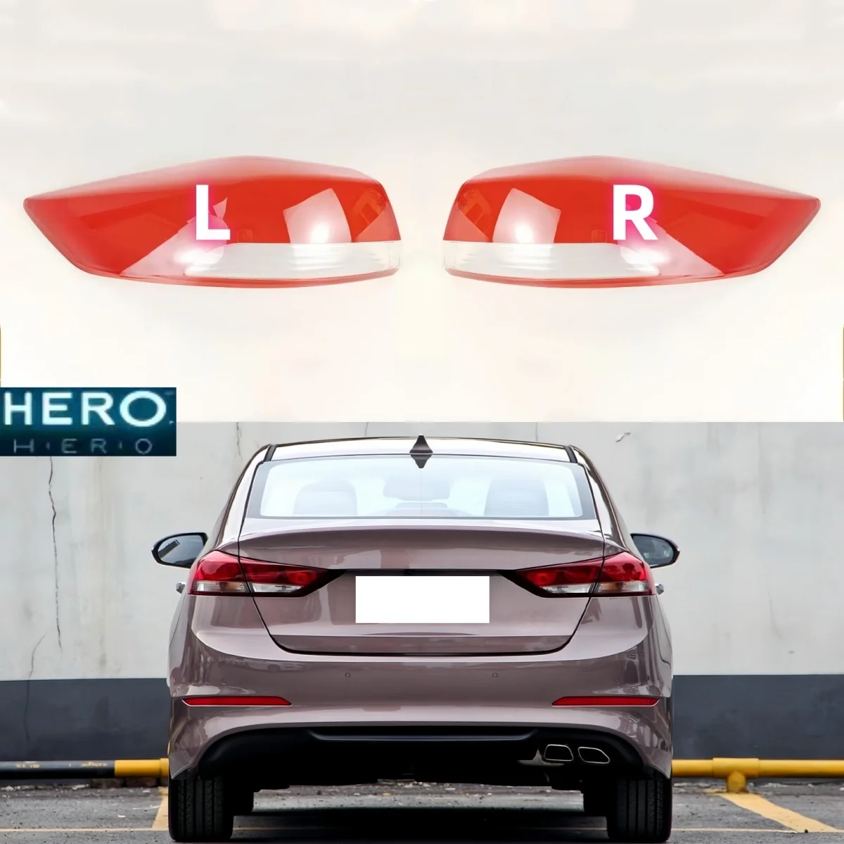 For Hyundai Elantra 2016 2017 2018 Rear Brake Tail Light Cover Lamp Shell Plexiglass Mask Replace Original Lampshade
