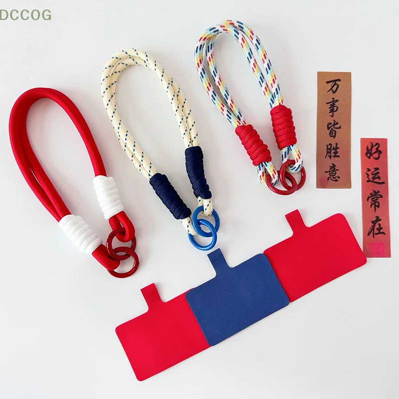 Mobile Phone Lanyard Hanging Decoration Can Be Carried Twist Rope Anti-loss Pendant Fashion Strong Wrist Short Straps