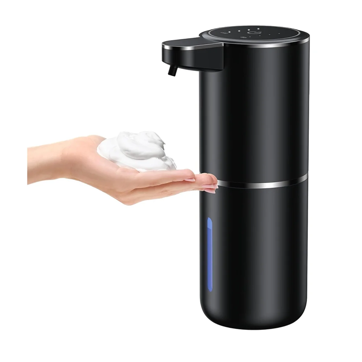 Dispensador de sabão automático, Montagem elétrica na parede, Sem contato, Espuma recarregável USB, 380 ml