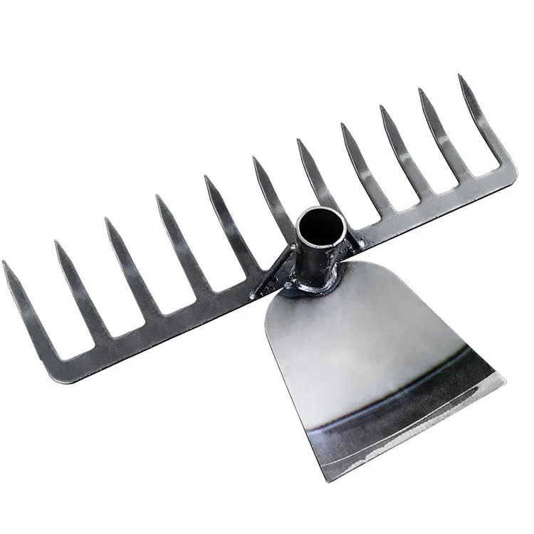 

2025Multi-functional hoe with double-headed nail rake for planting vegetables and loosening soil Wooden-handled weeding