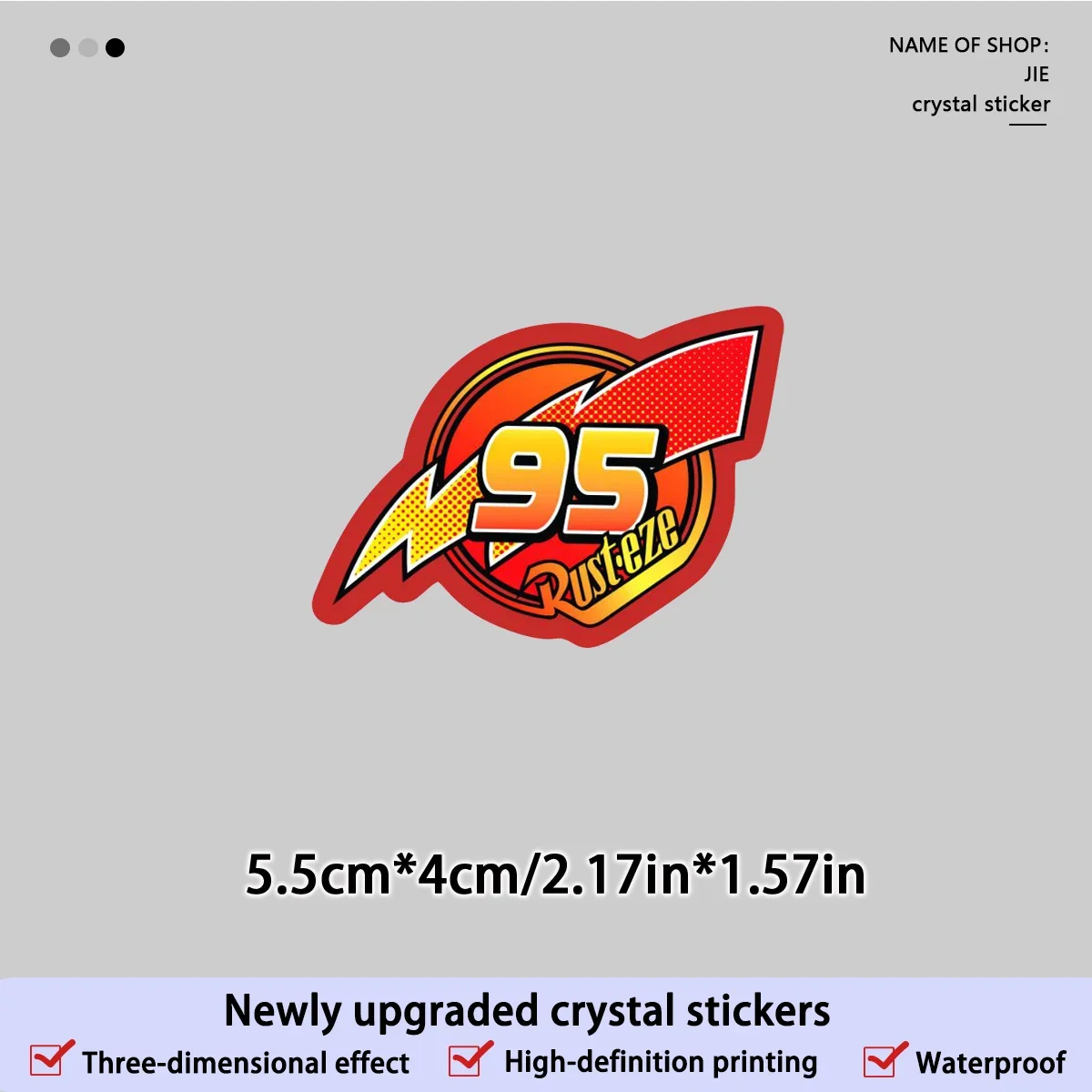 1PC Waterproof HD Printing Crystal Upgraded 95 Style Self-Adhesive Decals for Motorcycle & Vehicle Customization