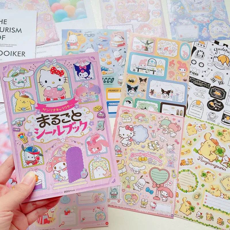 

Sanrio Cartoon Material This Sticker Hand Account Cute Sticker DIY Toy Kawaii Gift Laptop Decoration Waterproof Sticker Book