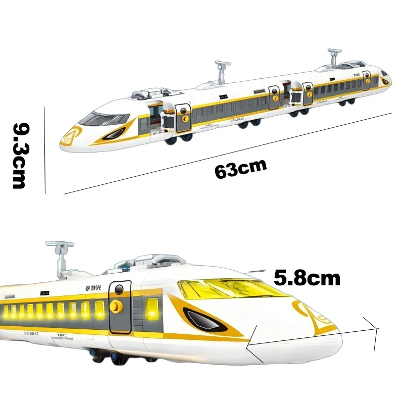 Ensemble de blocs de construction de Train urbain Orange à grande vitesse-Train ferroviaire technique MOC pour enfants bricolage amis jouet cadeau pour les enfants
