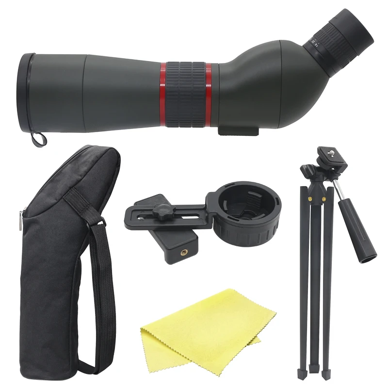 Telescopio óptico Monocular BAK4 FMC con Zoom 16-48x65, resistente al agua, trípode con Clip para teléfono, observación de aves, fotografía al aire