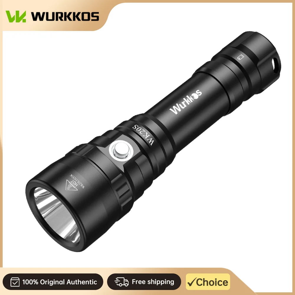 Wurkkos WK20S Scuba Diving Light 2000 Lumens 18650 Rechargeable Battery 5000K Color Temperature Underwater Night Illumination