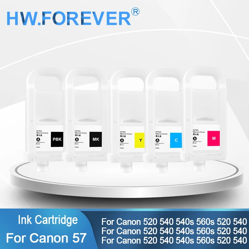 

PFI 57 PFI-57 многоразовый картридж с чипом для Canon Pro 520 540 540 s 560 s резервуар для картриджа принтера