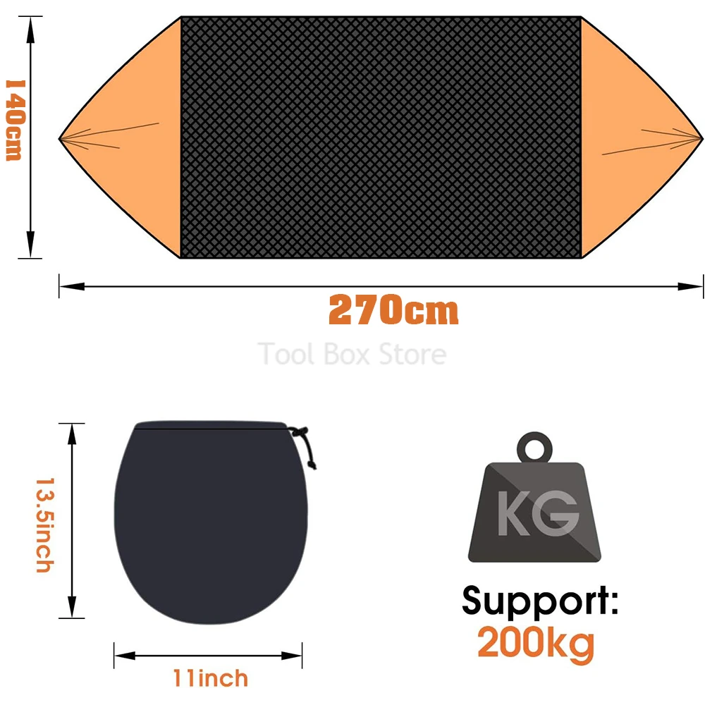 2 Persoons Outdoor Camping Hangmat Lichtgewicht Hangende Klamboe Hangmatten Boomriemen Schommel Rugzak Achtertuin Slaapbed