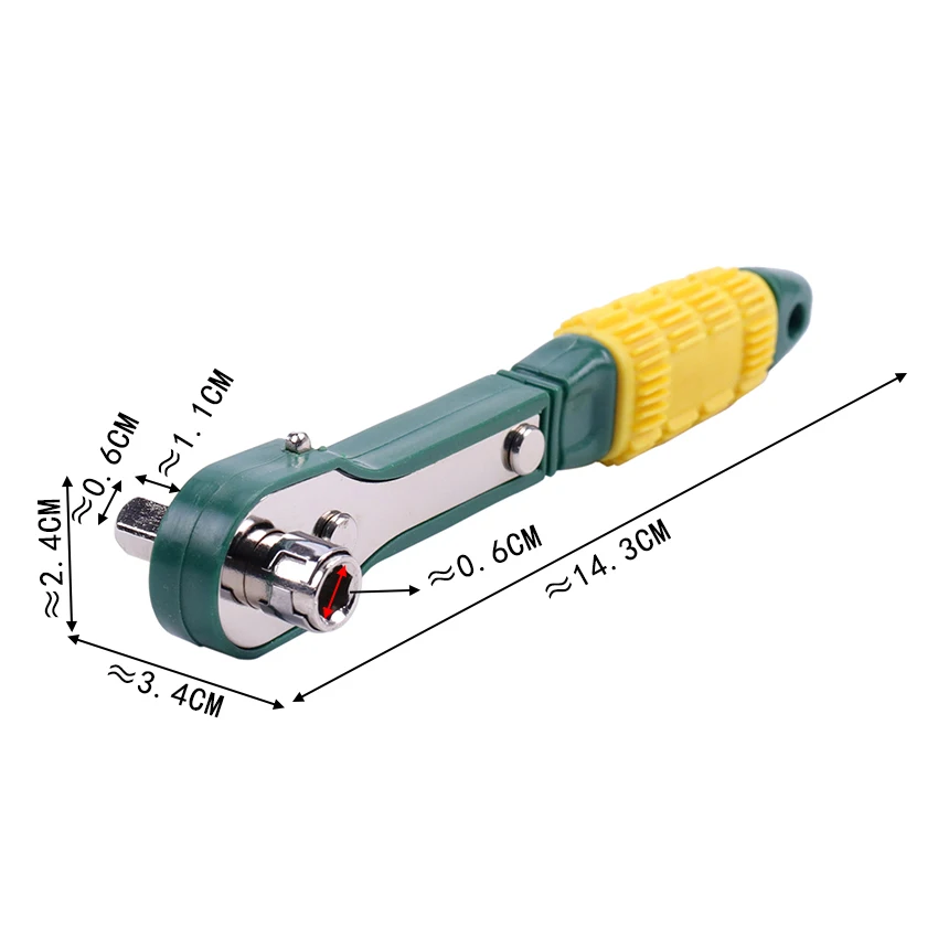 1/4 Hexagonal Bidirectional Torque Screwdriver Rod Adjustable Fast Ratchet Wrench Socket Wrench Repair Tools