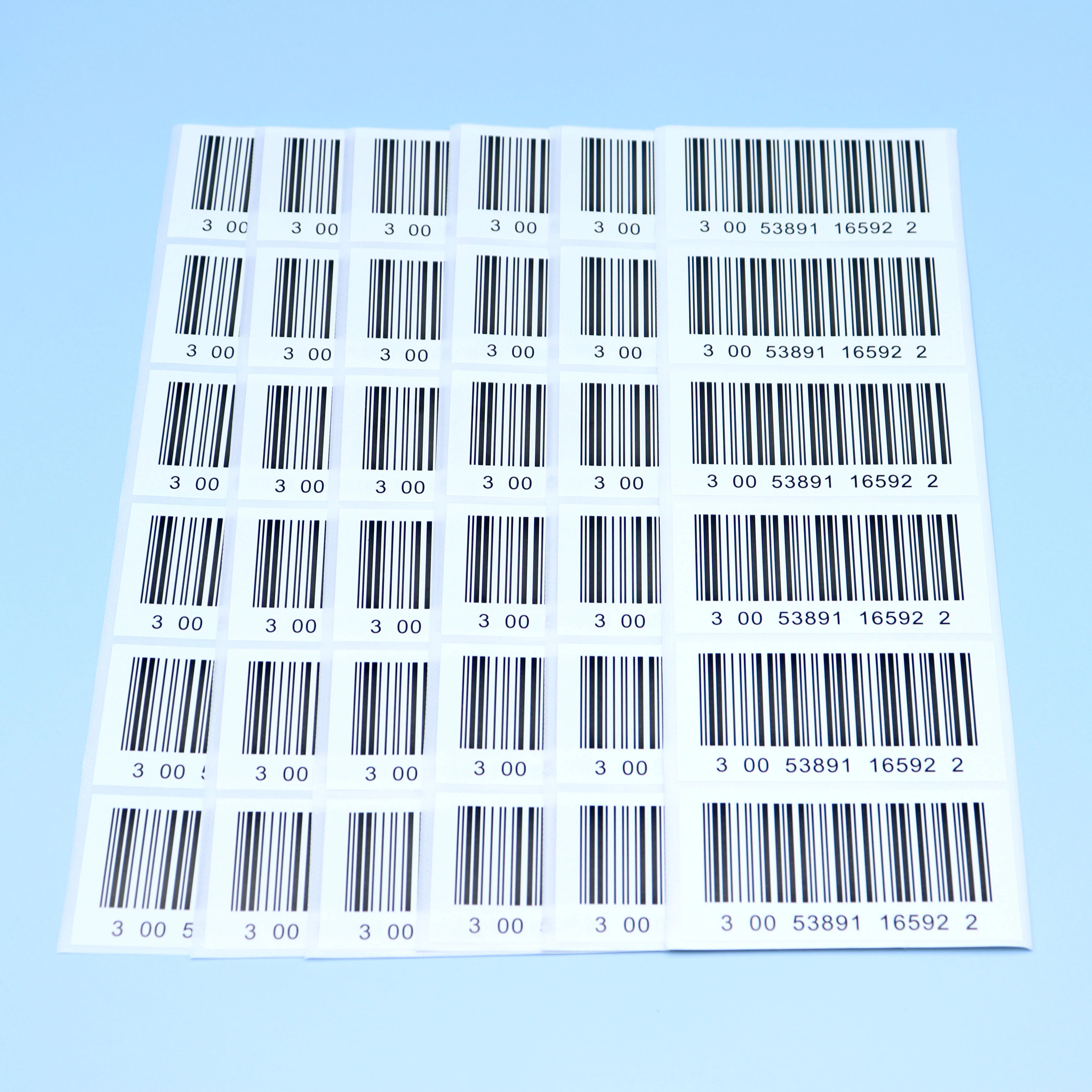 100-500pcs Custom Stickers  Bar Code White Waterproof Rectangle Labels for Products Synthetic Paper PVC Tape