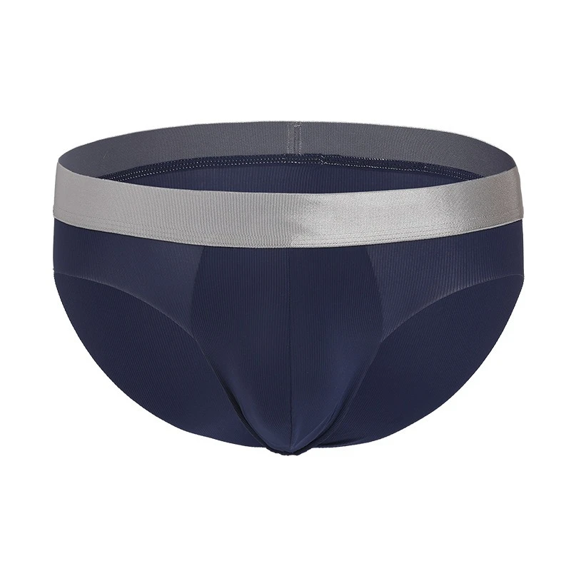 

Men Ice Silk Seamless Triangle Briefs, Breathable U-Pouch Summer Underwear Youth Fashion Bulge Comfortable Sports Daily Knickers