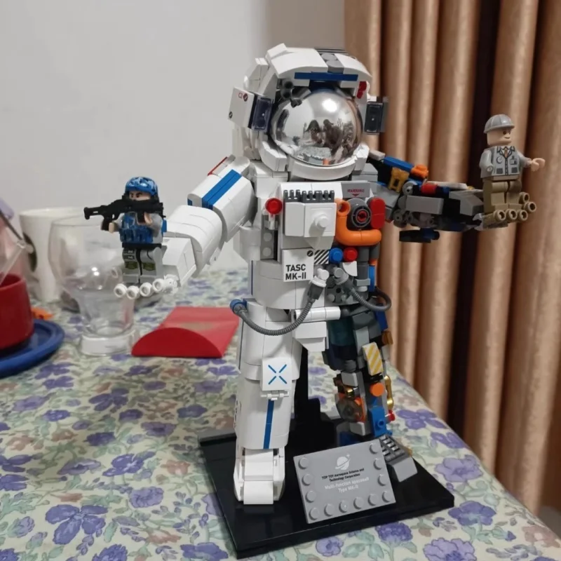 JAKI Technical Creative Space Aerospace Figures Model Building Block Spaceman MOC Assemble Space Astronaut Bricks Toys