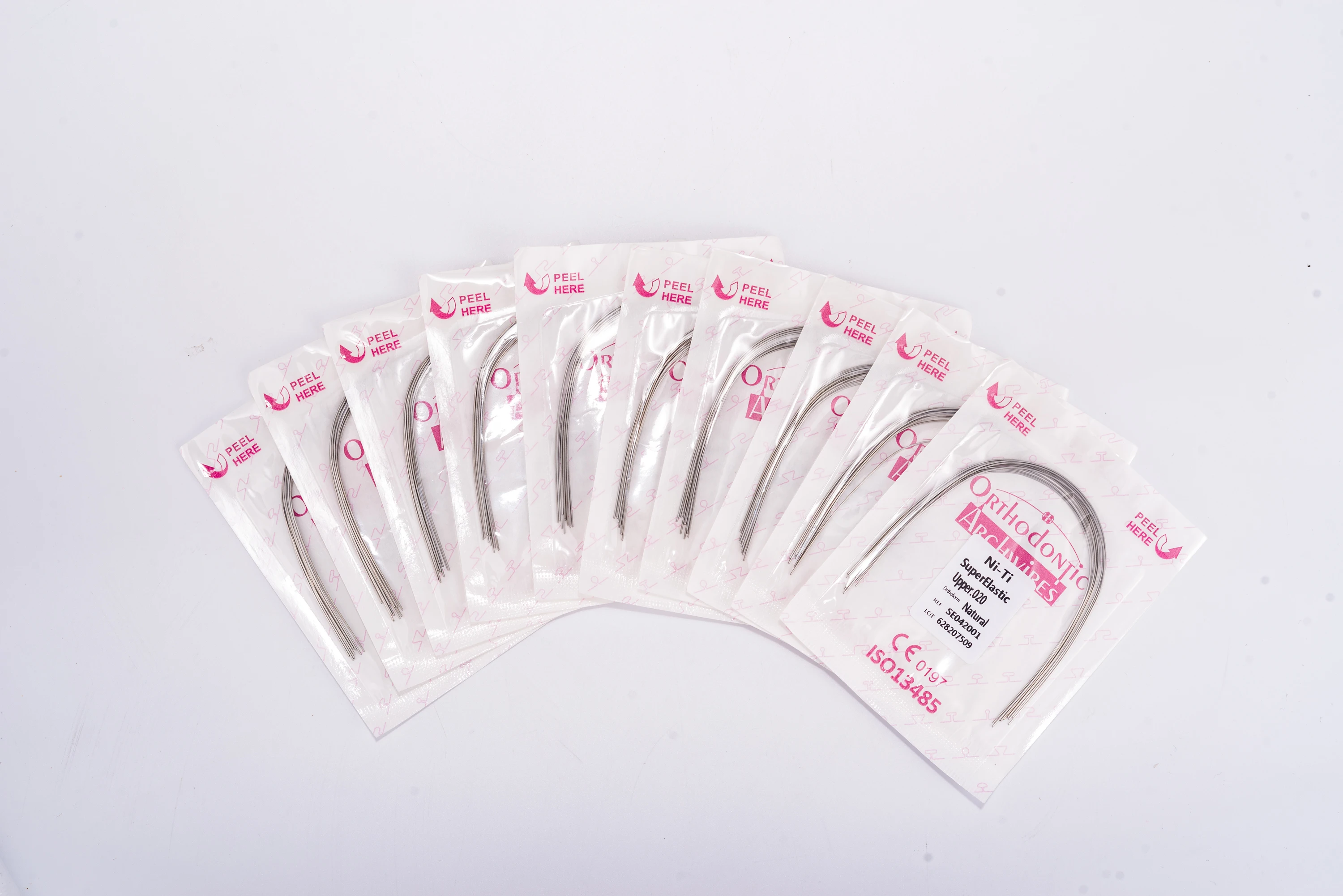 Easyinsmile 10Pks Dental Orthodontic Archwires Suprt Elastic Rectangle Round Teeth Arch wires natural All Types