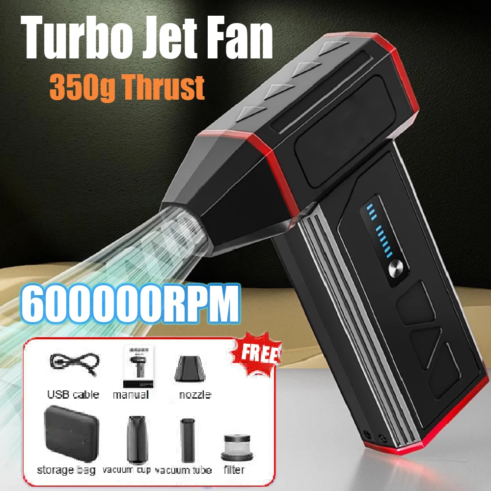 

Turbo jet fan Violent Fan X17 Powerful Air Blower 200W High Power Duct Fan Mini Turbo Jet Fan 600000 RPM Strong Winds Turbo Fan