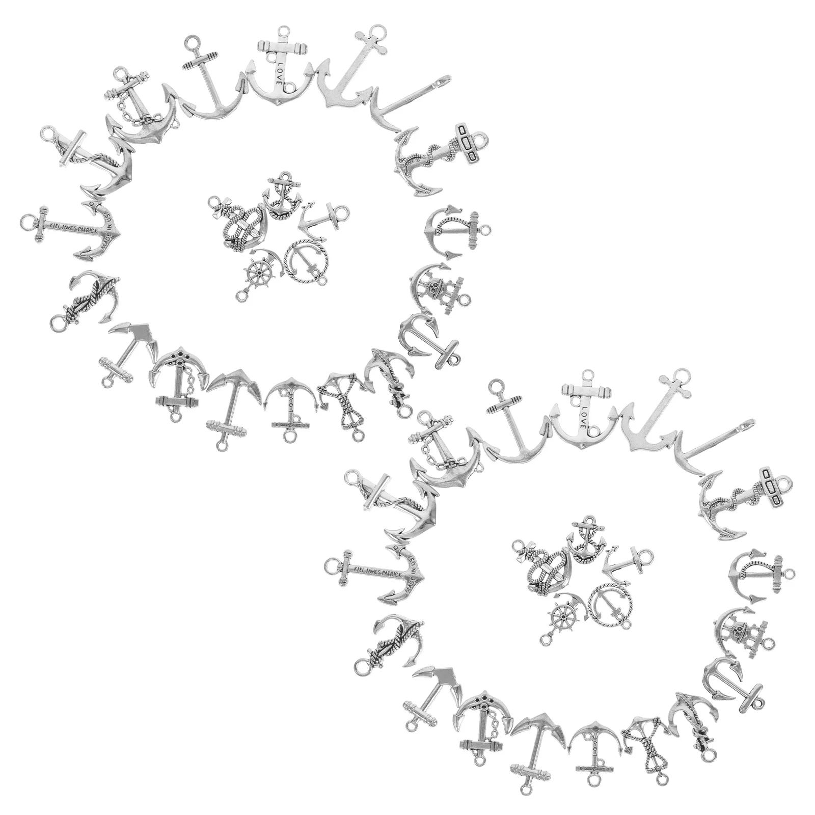 

50Pcs Vintage Anchor Charms Zinc Alloy DIY Jewelry Making Keychain Accessories Nautical Metal Pendants Decorative Crafts