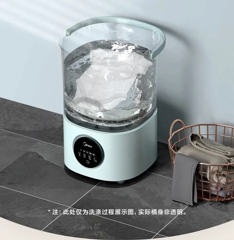 Small semi-automatic mini washing machine for socks washing artifact underwear washing machine