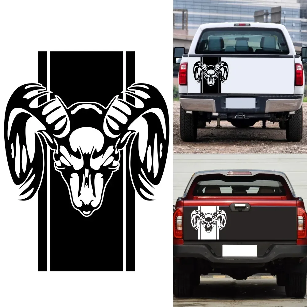 1PCS Cool Design Stripe Creative Graphic Car Truck Stickers for Dodge Rear Lathe Ram 1500 2500 3500 Rebel Mopar Vinyl Decals