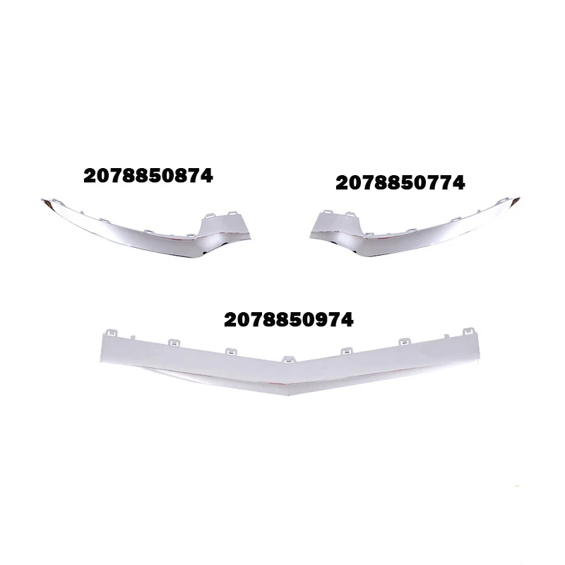 For Mercedes E Class W207 C207 Coupe A2078850874 A2078850974 A2078850774 Chrome Chromium Front Bumper Spoiler Lip Diffuser Trim