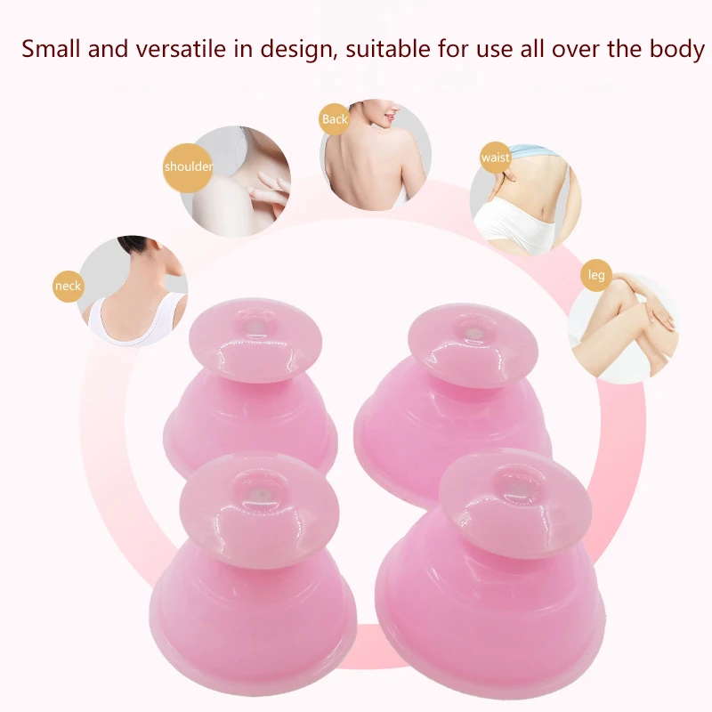 1Pcs Natural Silicone Cupping Massage Cup For Body Fac Neck Eye Massage Vacuum Tank Body Facial Care Anti-aging Beauty Tool