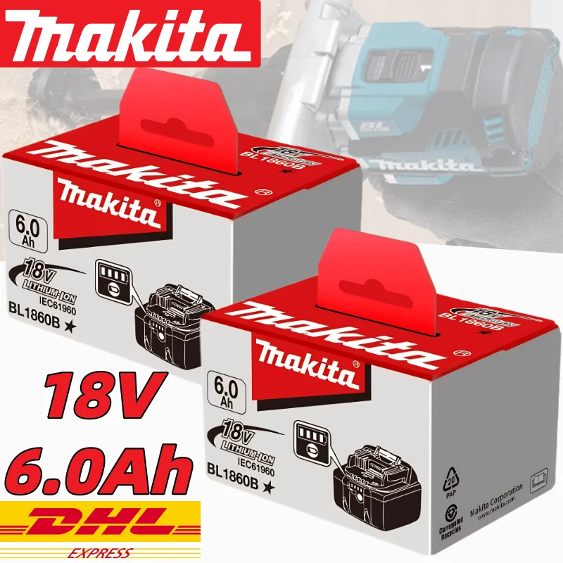

Genuine For Makita 18v Battery 6000mAh Double Runtime Replacement for BL1840/BL1850B/BL1830 Tools