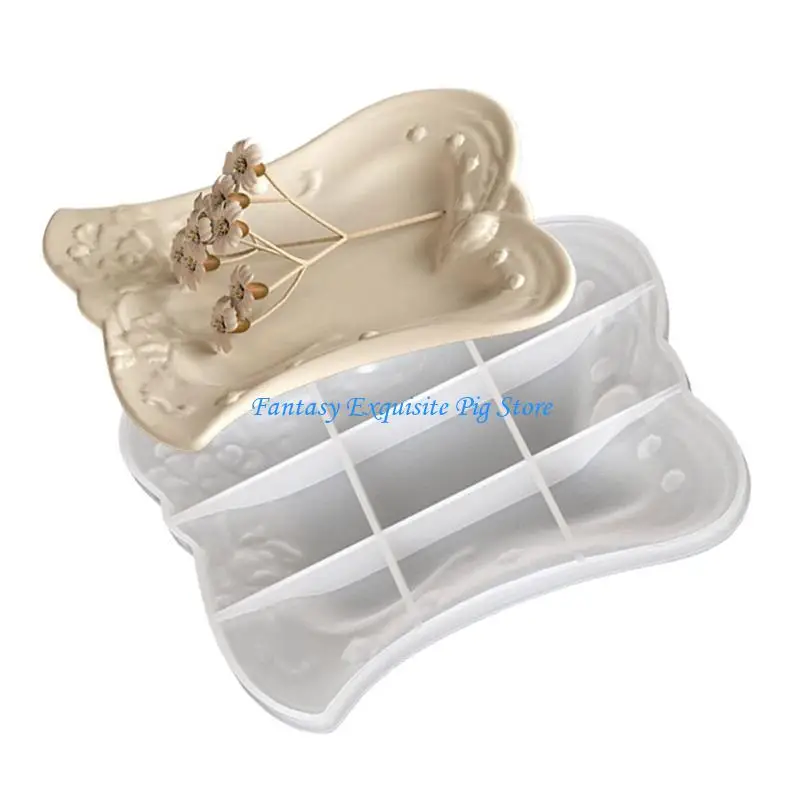 

Silicone Oval/Round/Square Mold Retro Embossed Pattern Jewelry Dish Craft Tool
