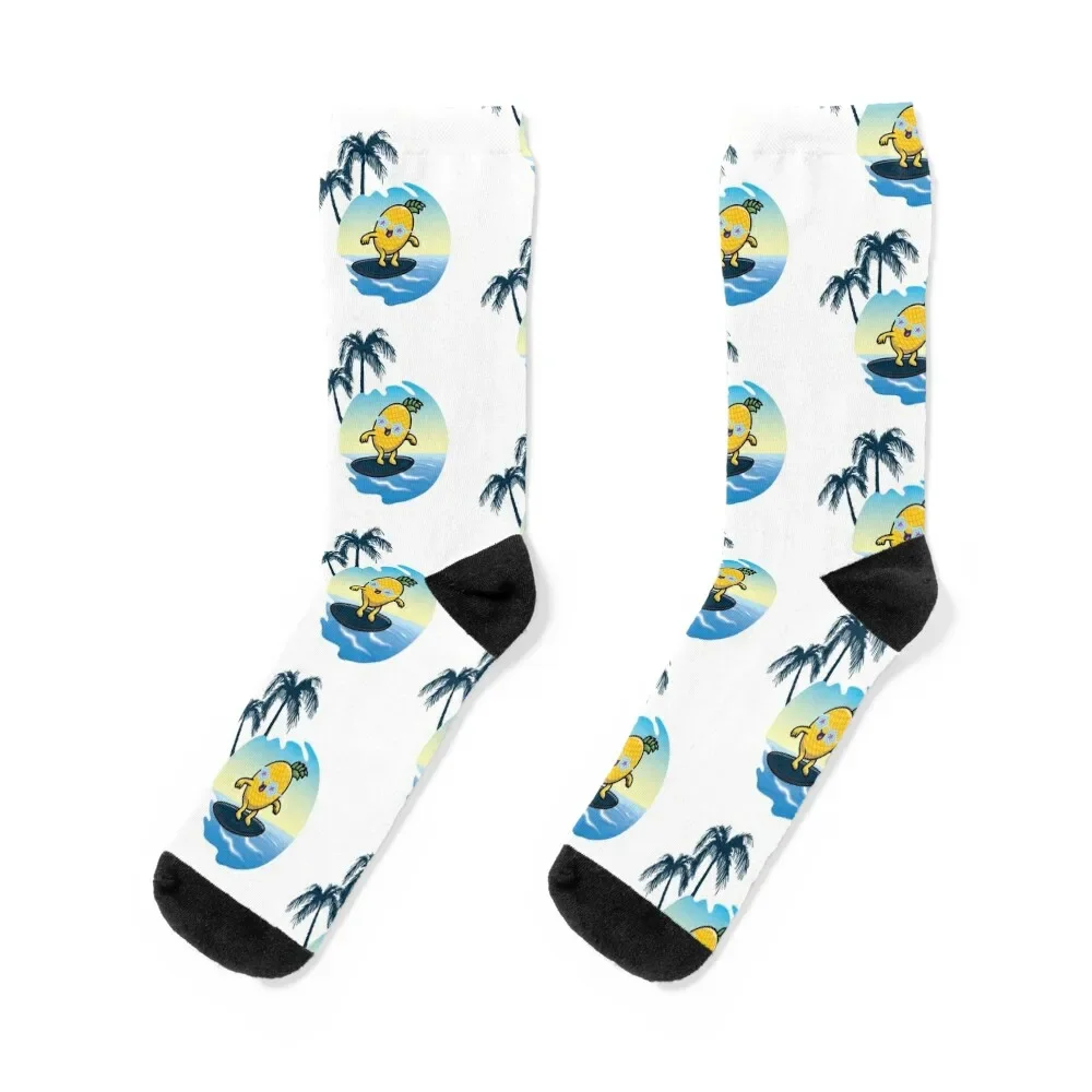 

Cute Pineapple Surfing Vintage Socks christmas stocking hip hop snow Male Socks Women's