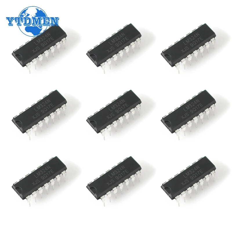 25pcs/box Integrated Circuits LM324N Operational Amplifiers LM324 DIP-14  IC Chip Kit