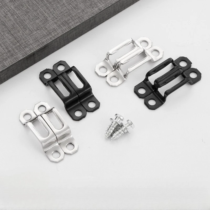 

20set Invisible CabinetConnectors Woodworking Metal Cabinet Hinge Assembly Furniture Connecting Bracket Embedded Screw Fasteners
