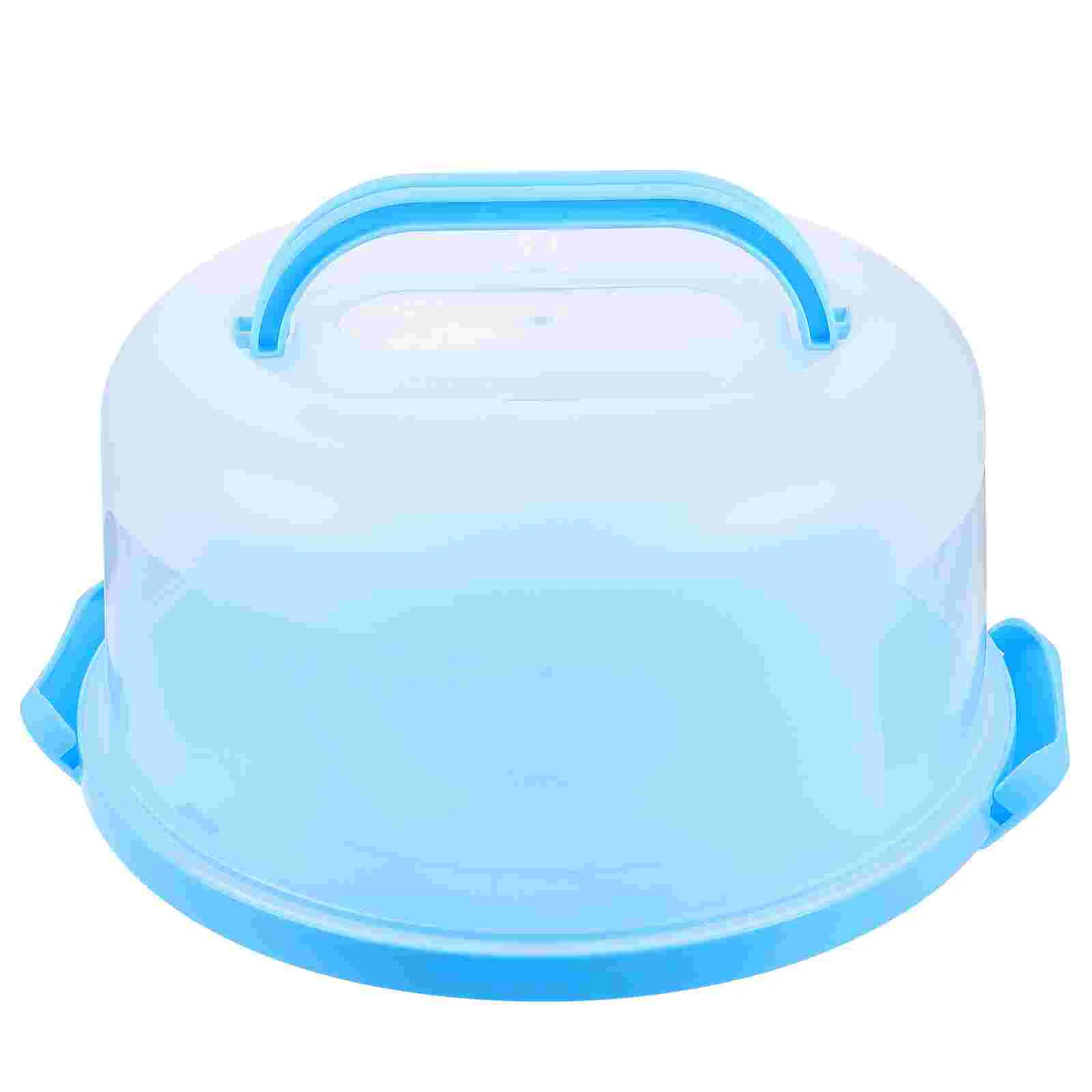 Chocolate Cake Box Food Packing Boxes Plastic Holder Cover Cupcake Container Blue Single Travel